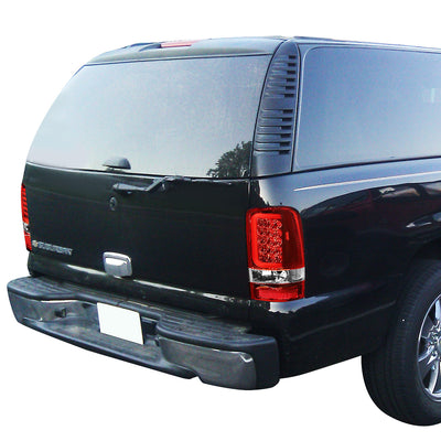 D-Motoring - Tail lights - 3D LED Red Bar - Chrome Housing - Red Lens - Plug-n-Play - Pair - GMC Yukon / Chevrolet Tahoe / Suburban - 7