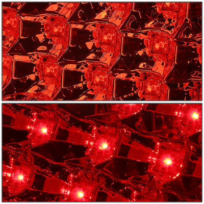 D-Motoring - Tail lights - 3D LED Red Bar - Chrome Housing - Red Lens - Plug-n-Play - Pair - GMC Yukon / Chevrolet Tahoe / Suburban - 3