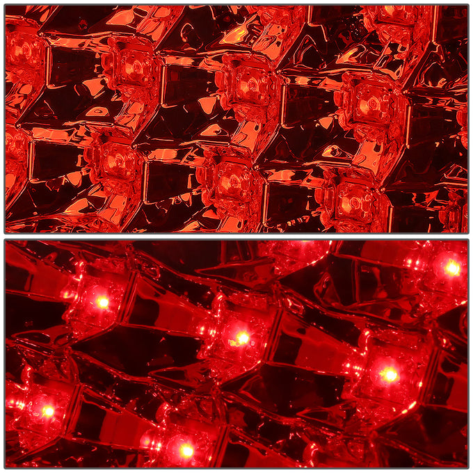 D-Motoring - Tail lights - 3D LED Red Bar - Chrome Housing - Red Lens - Plug-n-Play - Pair - GMC Yukon / Chevrolet Tahoe / Suburban - 3