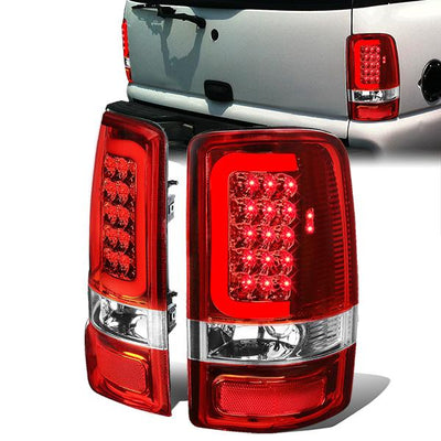 LED Red C-Bar Tail Lights (Red)<br>00-06 Yukon XL, Suburban 1500, 2500, Tahoe