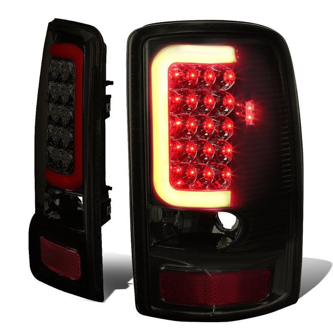 D-Motoring - Tail lights - 3D LED Red Bar - Chrome Housing - Smoked Lens - Plug-n-Play - Pair - GMC Yukon / Chevrolet Tahoe / Suburban - 1