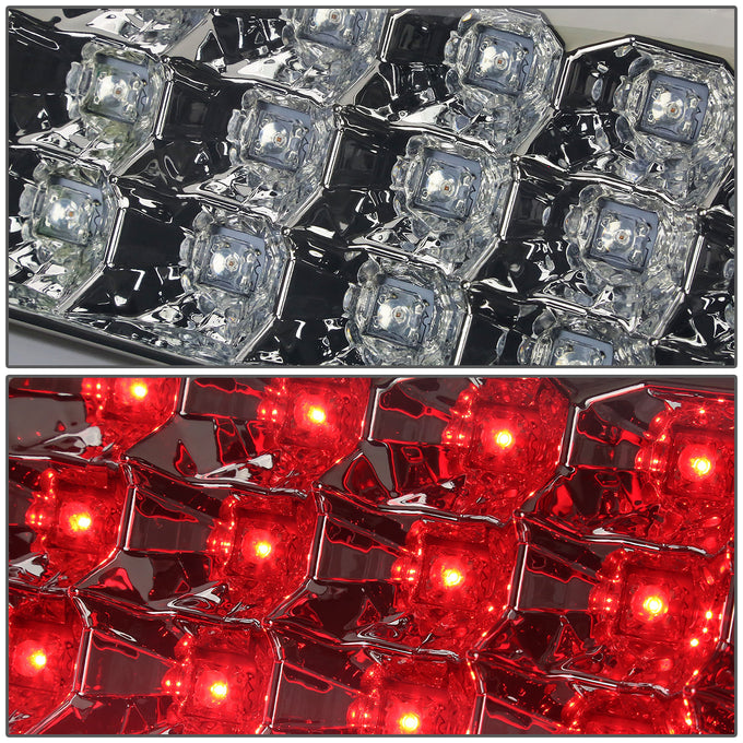 D-Motoring - Tail lights - 3D LED Red Bar - Chrome Housing - Smoked Lens - Plug-n-Play - Pair - GMC Yukon / Chevrolet Tahoe / Suburban - 3