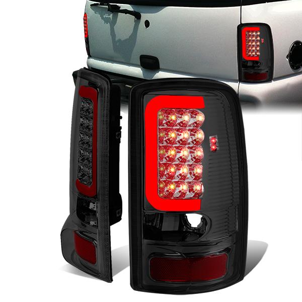 LED Red C-Bar Tail Lights (Smoked)<br>00-06 Yukon XL, Suburban 1500, 2500, Tahoe
