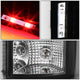 D-Motoring - Tail Lights - 3D LED C-Shape - Black Housing - Clear Lens - Plug-n-play - Pair - GMC Sierra 1500 2500HD 3500HD - 5