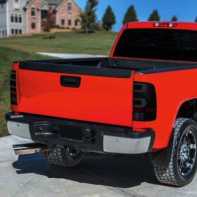 D-Motoring - Tail Lights - 3D LED C-Shape - Black Housing - Smoked Lens - Plug-n-play - Pair - GMC Sierra 1500 2500HD 3500HD - 7