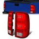 Dual LED C-Bar Tail Lights (Red)<br>07-14 GMC Sierra 1500 2500HD 3500HD
