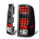 D-Motoring - Tail Lights - LED - Black Housing - Clear Lens - Plug-n-play - Pair - GMC Sierra 1500 2500HD 3500HD - 1