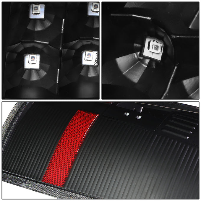 D-Motoring - Tail Lights - LED - Black Housing - Clear Lens - Plug-n-play - Pair - GMC Sierra 1500 2500HD 3500HD - 4