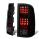 D-Motoring - Tail Lights - LED - Black Housing - Smoked Lens - Plug-n-play - Pair - GMC Sierra 1500 2500HD 3500HD - 1