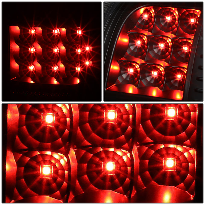 D-Motoring - Tail Lights - LED - Black Housing - Smoked Lens - Plug-n-play - Pair - GMC Sierra 1500 2500HD 3500HD - 3