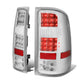 D-Motoring - Tail Lights - LED - Chrome Housing - Clear Lens - Plug-n-play - Pair - GMC Sierra 1500 2500HD 3500HD - 1