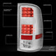 D-Motoring - Tail Lights - LED - Chrome Housing - Clear Lens - Plug-n-play - Pair - GMC Sierra 1500 2500HD 3500HD - 2
