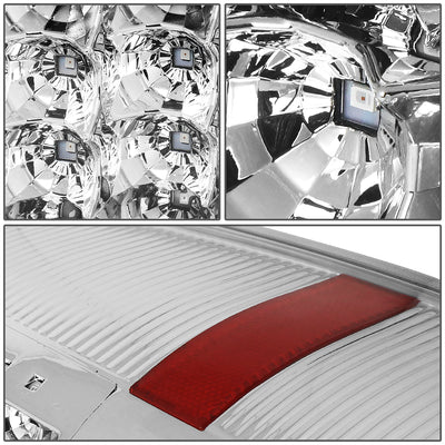 D-Motoring - Tail Lights - LED - Chrome Housing - Clear Lens - Plug-n-play - Pair - GMC Sierra 1500 2500HD 3500HD - 4