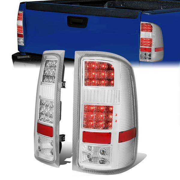 LED Tail Lights (Clear)<br>07-14 GMC Sierra 1500 2500HD 3500HD