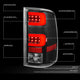 D-Motoring - Tail Lights - Red 3D LED C-Shape - Black Housing - Clear Lens - Plug-n-play - Pair - GMC Sierra 1500 2500HD 3500HD - 2