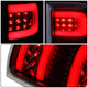 D-Motoring - Tail Lights - Red 3D LED C-Shape - Black Housing - Clear Lens - Plug-n-play - Pair - GMC Sierra 1500 2500HD 3500HD - 3