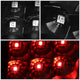D-Motoring - Tail Lights - Red 3D LED C-Shape - Black Housing - Clear Lens - Plug-n-play - Pair - GMC Sierra 1500 2500HD 3500HD - 4