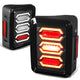 D-Motoring - Tail lights - LED - Chrome Housing - Clear Lens - Plug-n-Play - Pair - 07-17 Jeep Wrangler - 1