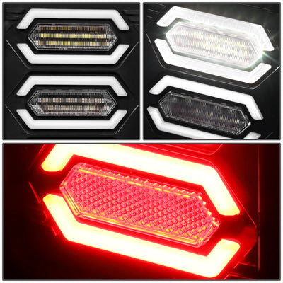 D-Motoring - Tail lights - LED - Chrome Housing - Clear Lens - Plug-n-Play - Pair - 07-17 Jeep Wrangler - 3