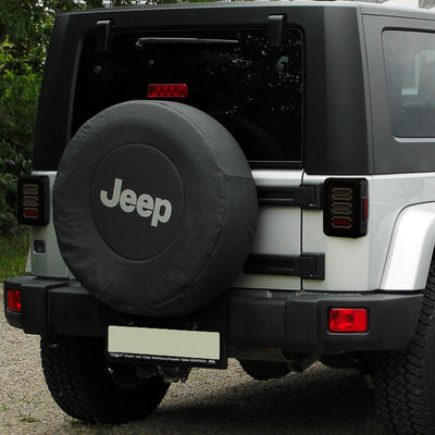 D-Motoring - Tail lights - LED - Chrome Housing - Smoked Lens - Plug-n-Play - Pair - 07-17 Jeep Wrangler - 7