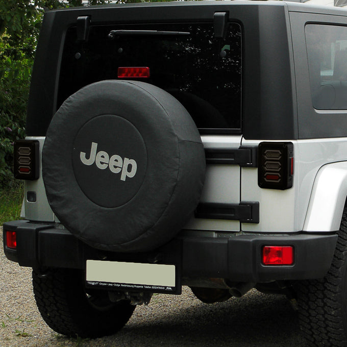 D-Motoring - Tail lights - LED - Chrome Housing - Smoked Lens - Plug-n-Play - Pair - 07-17 Jeep Wrangler - 7