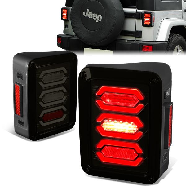 LED Brake Tail Lights (Smoked) <br>07-17 Jeep Wrangler