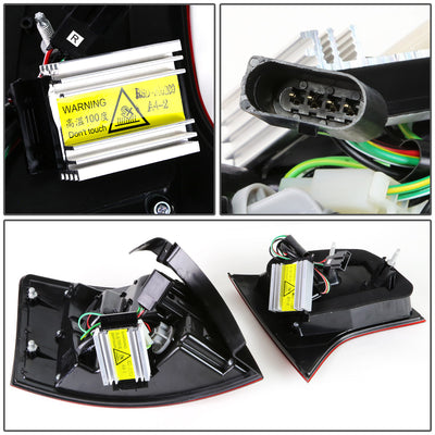 D-Motoring - Tail lights - Tron Style LED Bar - Chrome Housing - Clear Lens - Plug-n-Play - Pair - Audi A4 Wagon / S4 Wagon - 5