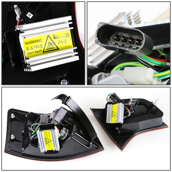 D-Motoring - Tail lights - Tron Style LED Bar - Chrome Housing - Clear Lens - Plug-n-Play - Pair - Audi A4 Wagon / S4 Wagon - 5