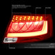 D-Motoring - Tail lights - Tron Style LED Bar - Red Housing - Clear Lens - Plug-n-Play - Pair - Audi A6 / A6 Quattro Sedan / S6 - 2