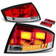 D-Motoring - Tail lights - LED - Red Housing - Clear Lens - Plug-n-Play - Pair - 99-06 Audi TT & Quattro - 1