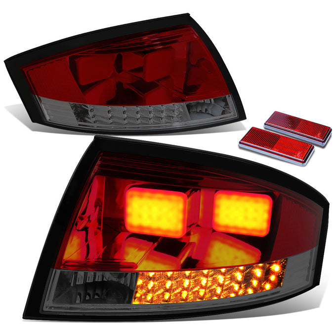 D-Motoring - Tail lights - LED - Red Housing - Smoked Lens - Plug-n-Play - Pair - 99-06 Audi TT & Quattro - 1