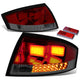 D-Motoring - Tail lights - LED - Red Housing - Smoked Lens - Plug-n-Play - Pair - 99-06 Audi TT & Quattro - 1