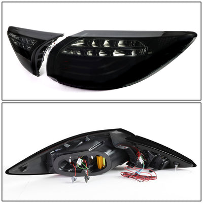 D-Motoring - Tail lights - LED - Black Housing - Smoked Lens - Plug-n-Play - Pair - 13-16 Mazda CX-5 - 5