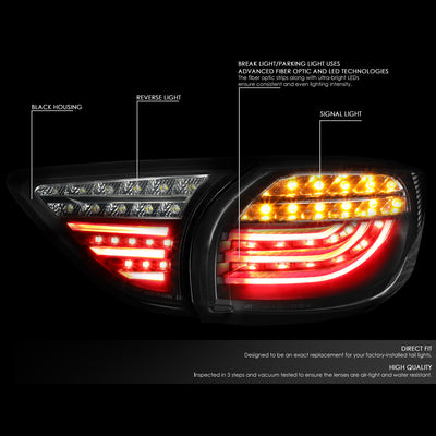 D-Motoring - Tail lights - LED - Black Housing - Smoked Lens - Plug-n-Play - Pair - 13-16 Mazda CX-5 - 2