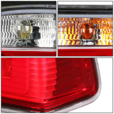 D-Motoring - Tail lights - 3D LED Bar - Chrome Housing - Red Clear Lens - Plug-n-Play - Pair - BMW 318i / 323i / 325i Convertible / M3 Coupe / Convertible - 5