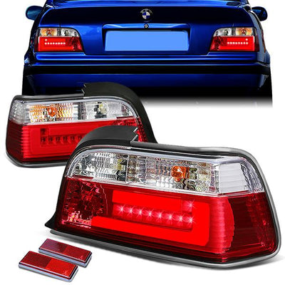 LED Brake Tail Lights (Red, Clean) <br>92-99 BMW 318i 318is 325i 325is 328i 328is