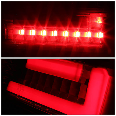 D-Motoring - Tail lights - 3D LED Bar - Chrome Housing - Red Smoked Lens - Plug-n-Play - Pair - BMW 318i / 323i / 325i Convertible / M3 Coupe / Convertible - 3