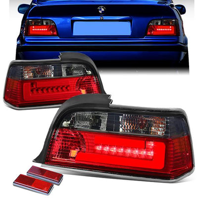 LED Brake Tail Lights (Red, Smoked) <br>92-99 BMW 318i 318is 325i 325is 328i 328is