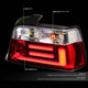 D-Motoring - Tail lights - 3D LED Bar - Chrome Housing - Red Clear Lens - Plug-n-Play - Pair - BMW 318i / M3 Sedan / 320i / 323i / 325i - 2