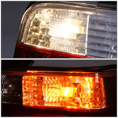 D-Motoring - Tail lights - 3D LED Bar - Chrome Housing - Red Clear Lens - Plug-n-Play - Pair - BMW 318i / M3 Sedan / 320i / 323i / 325i - 4