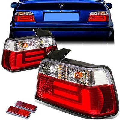 LED Brake Tail Lights (Red, Clean) <br>92-98 BMW 318i 320i 323i 325i M3