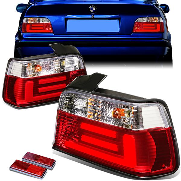 LED Brake Tail Lights (Red, Clean) <br>92-98 BMW 318i 320i 323i 325i M3