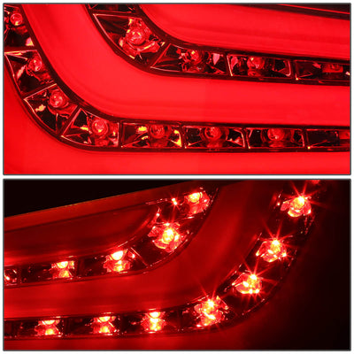 D-Motoring - Tail lights - LED - Chrome Housing - Red Clear Lens - Plug-n-Play - Pair - BMW 525i / 525xi / 530i / 530xi / 545i / 550i 4-Door Sedan - 3