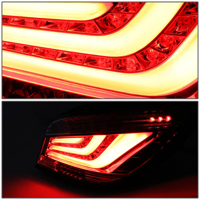 D-Motoring - Tail lights - 3D LED Bar - Chrome Housing - Red Clear Lens - Plug-n-Play - Pair - BMW 525i / 528i & xDrive / 530i / 535i & xDrive / 535xi - 3