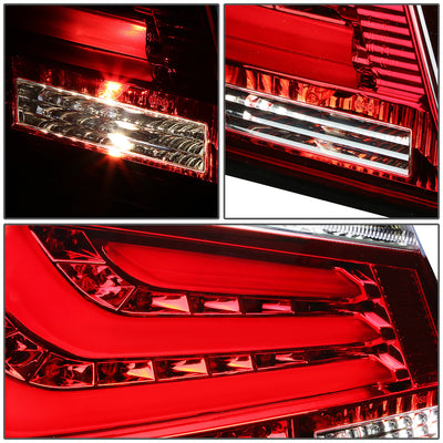 D-Motoring - Tail lights - 3D LED Bar - Chrome Housing - Red Clear Lens - Plug-n-Play - Pair - BMW 525i / 528i & xDrive / 530i / 535i & xDrive / 535xi - 4