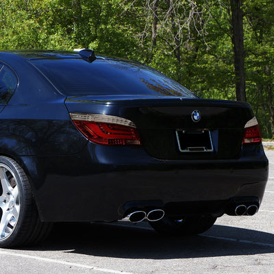 D-Motoring - Tail lights - LED - Chrome Housing - Red Smoked Lens - Plug-n-Play - Pair - BMW 525i / 528i & xDrive / 530i / 535i & xDrive / 535xi - 6