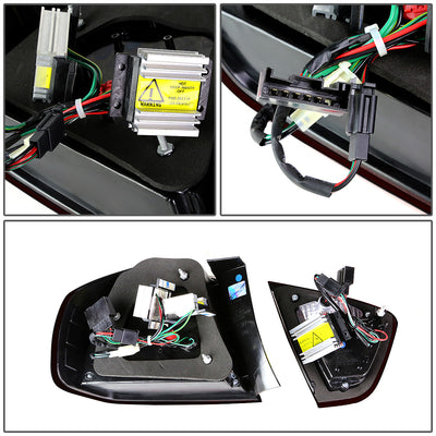 D-Motoring - Tail lights - 3D LED Bar - Red Housing - Smoked Lens - Plug-n-Play - Pair - BMW 320i / 325i / 330i / 335i 4-Door Sedan - 6