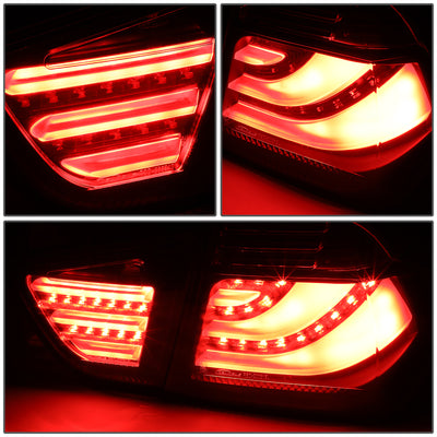 D-Motoring - 09-11 BMW 323i 325i 328i 335D 335i E90 LCI Tail Lights - LED Tube Bar+Turn Signal - Smoked Lens - Plug-n-play - 1 Set - 3