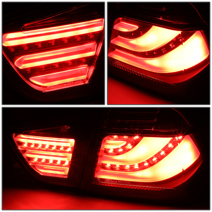 D-Motoring - 09-11 BMW 323i 325i 328i 335D 335i E90 LCI Tail Lights - LED Tube Bar+Turn Signal - Smoked Lens - Plug-n-play - 1 Set - 3