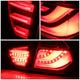 D-Motoring - Tail lights - 3D LED C-Bar - Red Housing - Smoked Lens - Plug-n-Play - Pair - BMW 323i / 325i / 328i / 335D / 335iE90 LCI 4-Dr Sedan - 3
